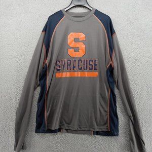 Syracuse Shirt‎ Mens Large Gray Orange Long Sleeve Tee Univ Logo Performance